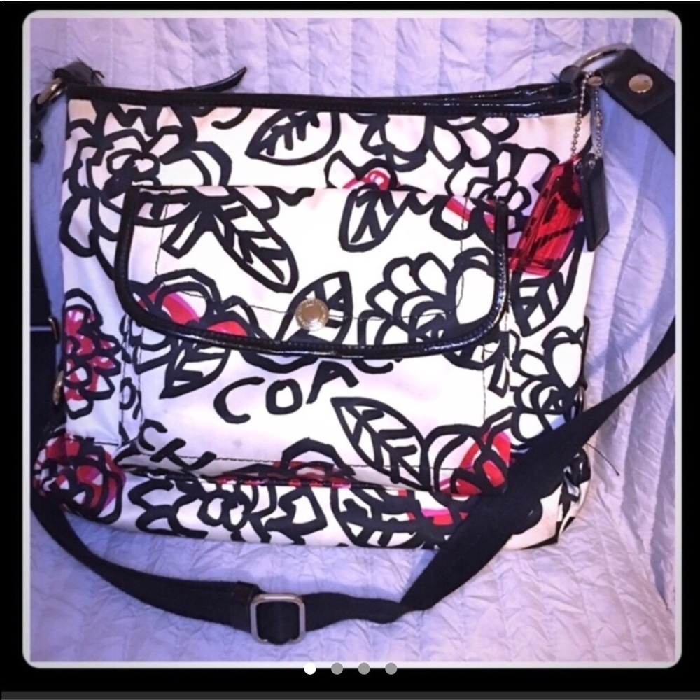 Coach bag with flower design